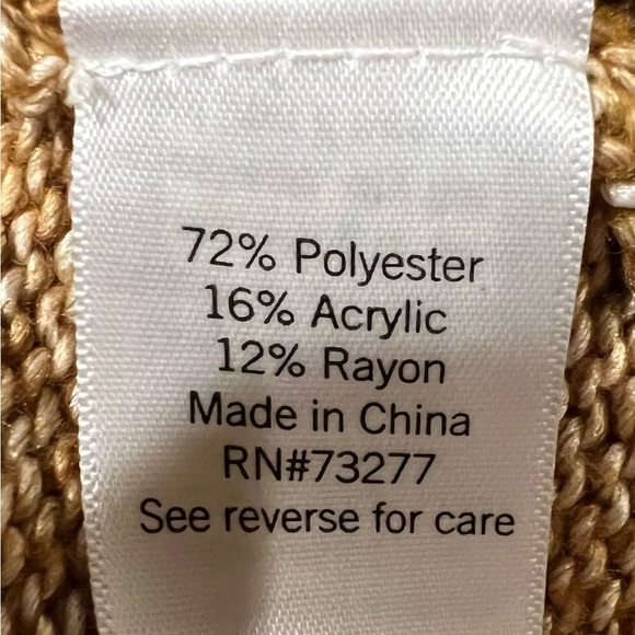 Nine West Soft Cowl Neck Sweater Brown Textured Details Size Medium - Picture 6 of 7